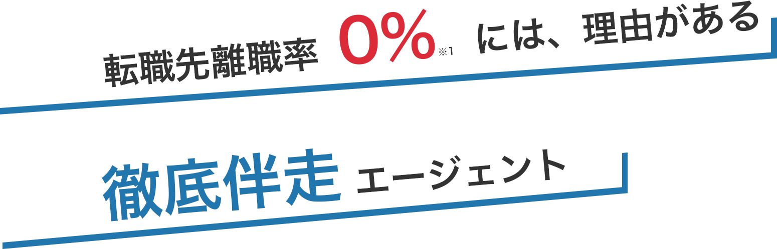 転職先離職率0%には理由がある　徹底伴走エージェント