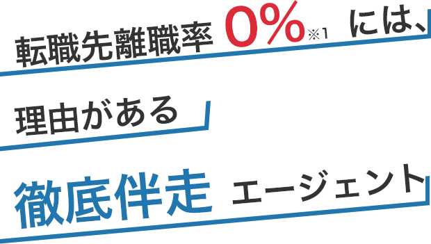 転職先離職率0%には理由がある　徹底伴走エージェント
